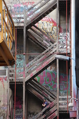 Graffiti Covered Stairwell