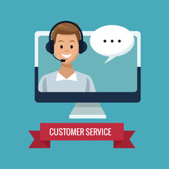Customer service and support call center concept vector illustration graphic