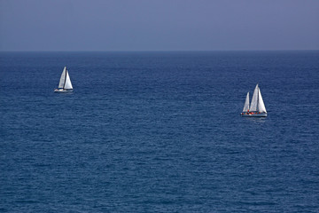 Fototapeta premium Two yachts