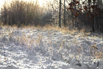 schnee sonnenaufgang