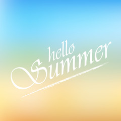 Hello Summer holidays background. Vector illustration.