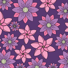 background of beautiful flowers, colorful design.  vector illustration