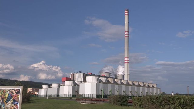 Coal burning power plant in Czechia.