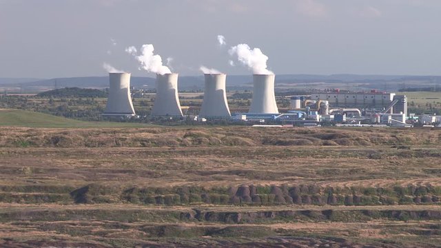 Coal burning power plant in Czechia.