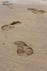footprints in the sand