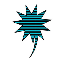 striped burst expression icon over white background, colorful design. vector illustration