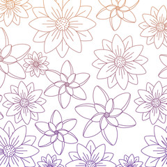 background of beautiful flowers, colorful design.  vector illustration
