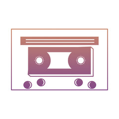 Obraz premium retro cassette icon over white background, colorful design. vector illustration