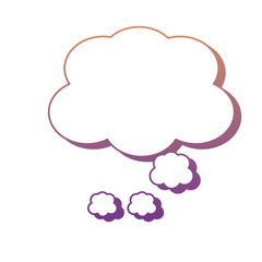 speech cloud icon over white background, colorful design. vector illustration