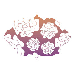 arabic frame with floral design over white background, colorful design. vector illustration