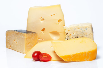 Various types of cheese composition