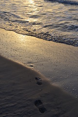 Huellas en la playa