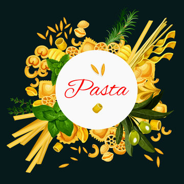 Vector Italian pasta cuisine poster