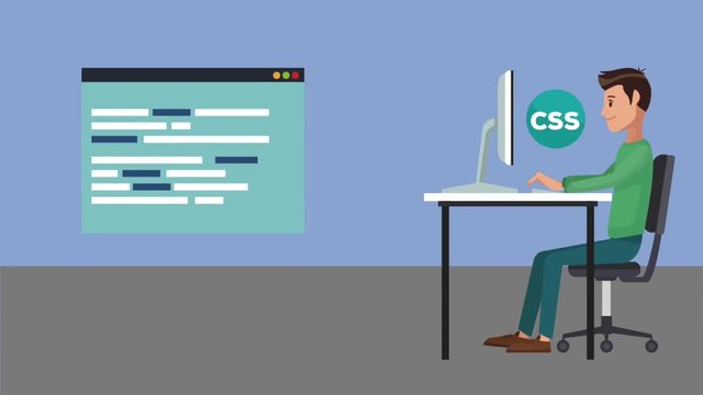 Web developer working with computer High definition colorful scenes