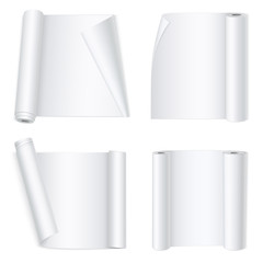 White Curved Paper Banners