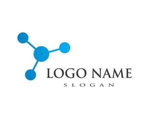 molecule logo vector