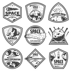 Vintage Monochrome Comets Labels Set