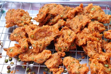 Fried fish cake with sauce is delicious