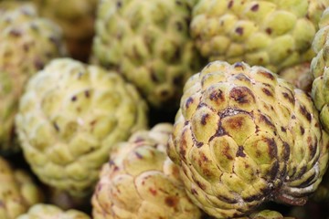 Sugar apple is delicious in the market