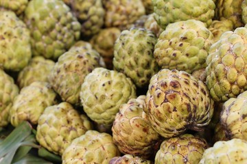 Sugar apple is delicious in the market