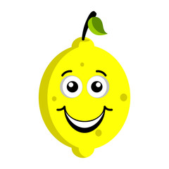 Happy lemon emoticon
