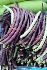 Long bean for cooking in the market