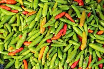 Fresh chilli for cooking in the market