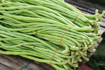 Long bean for cooking in the market