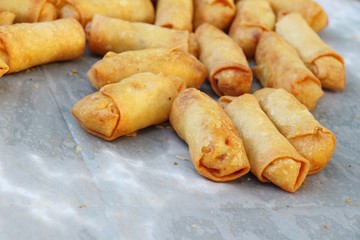 Fried spring rolls traditional for appetizer food