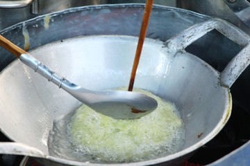 Deep Fried Rice Flour pandan flavour ,Thai pancake