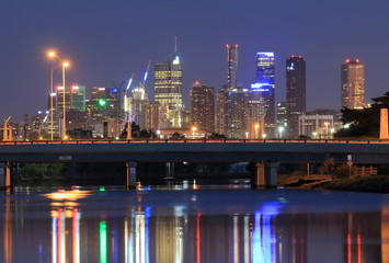 Fototapeta premium Melbourne night cityscape Australia