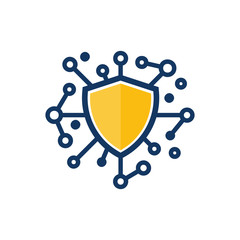 Shield Network Logo Icon Design