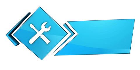 Fototapeta premium Niebieski baner 3D