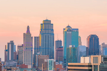 Obraz premium View of Kansas City skyline in Missouri