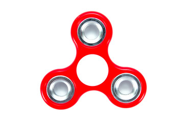 Red and white spinner isolated on white background