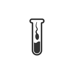 Sperm in test tube icon. Simple element illustration. Sperm in test tube symbol design from Pregnancy collection set. Can be used in web and mobile