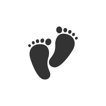 Baby footprints icon. Simple element illustration. Baby footprints symbol design from Pregnancy collection set. Can be used in web and mobile