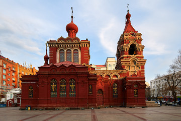 The Eastern Orthodox S. Alexeevsky church in Harbin China.