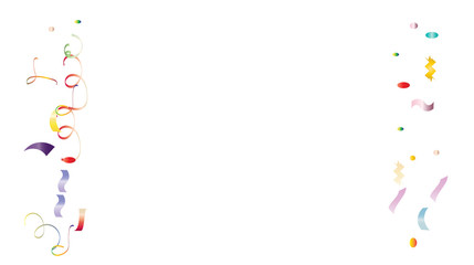 Trendy Xmas Party Tinsel Vector Foil Confetti Cool Foil Border Fireworks Explosion, Blast, Burst, New Year, Christmas, Birthday Celebration. Cool Summer Coctail Party Colored Gradient Tinsel Confetti.