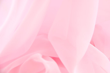 Texture chiffon fabric pink color for backgrounds 