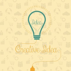 Creative idea concept with light bulb