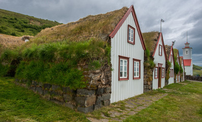 Ancient houses in Laufas, Iceland