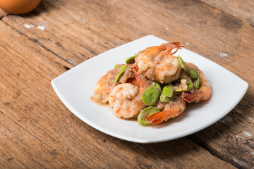 Stir-Fried Twisted Cluster Bean with Shrimps/Bitter Bean