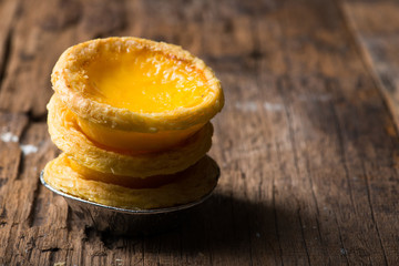 Egg Tart and custard cream sweet dessert