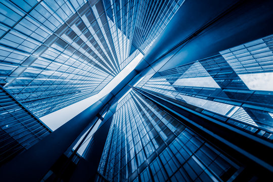 glass architecture of modern building in tokyo.