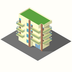 residential building isometric set 3.
