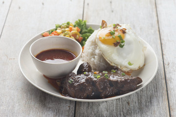 lamb steak rice with curry sauce