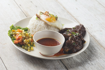 lamb steak rice with curry sauce