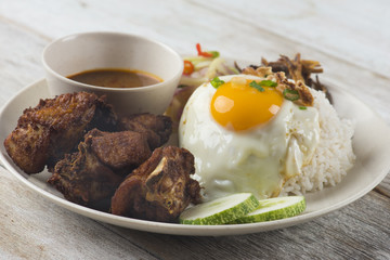 malaysian fried chicken rice