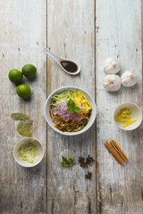 Assam Laksa top flat lay view